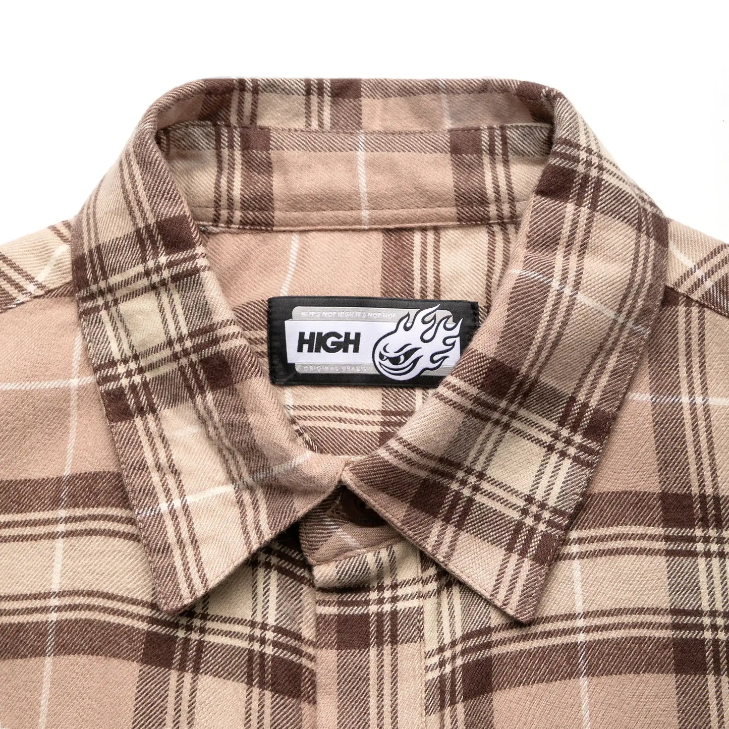 Button Shirt Star Dark Brown