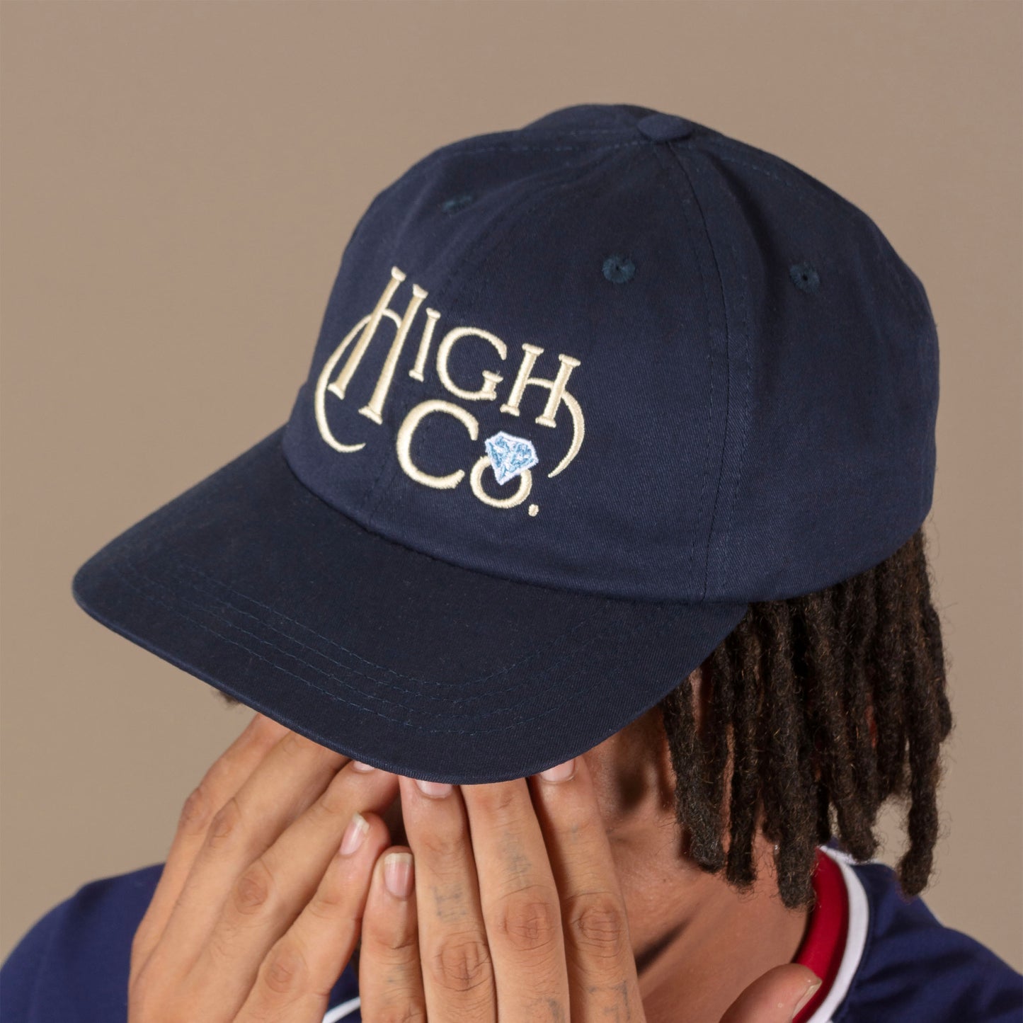 6 Panel Diamant Navy