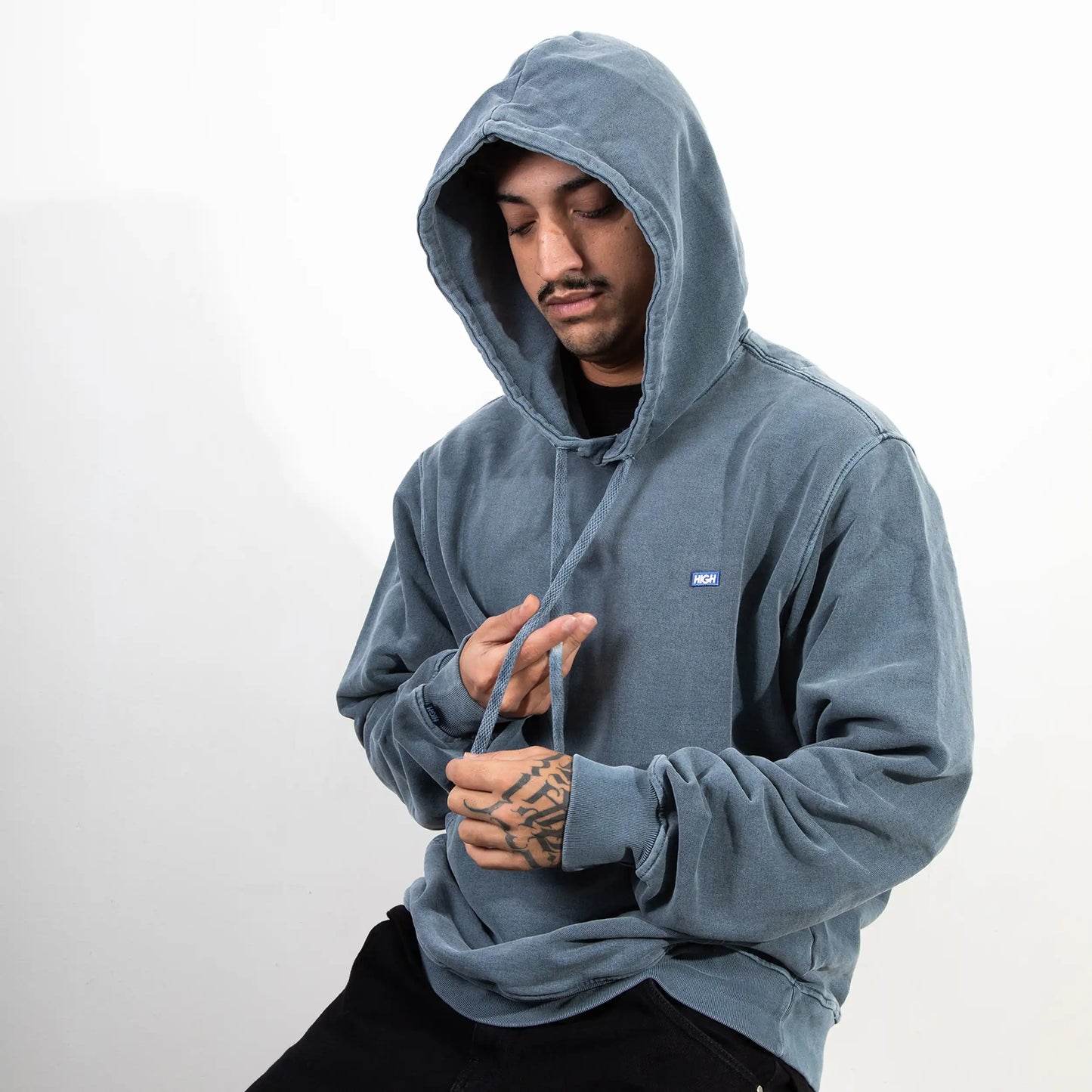 Hoodie Patch Washed Navy