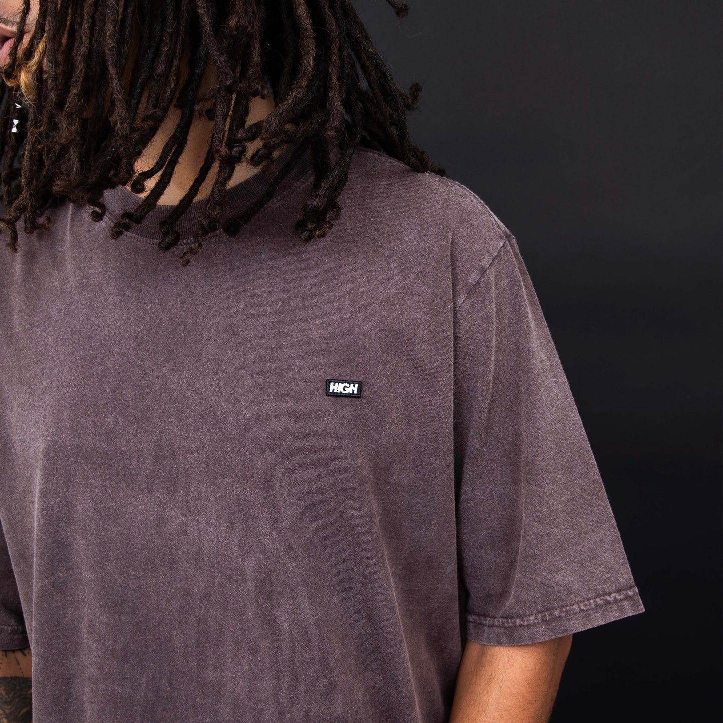 Acid Wash Work Tee Brown