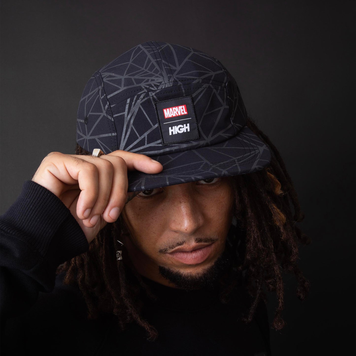 5 Panel Spider Man Black