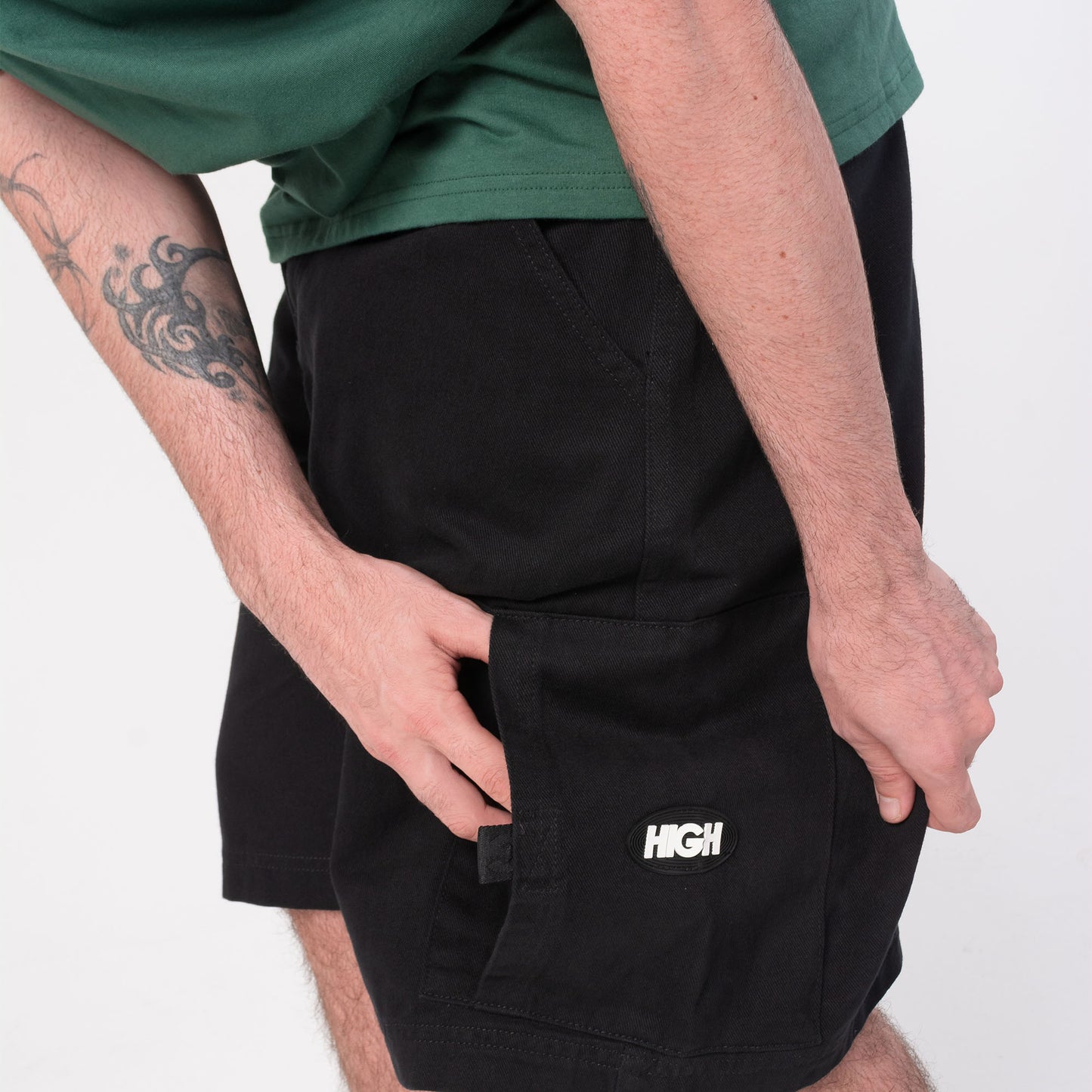 Cargo Twill Shorts Black