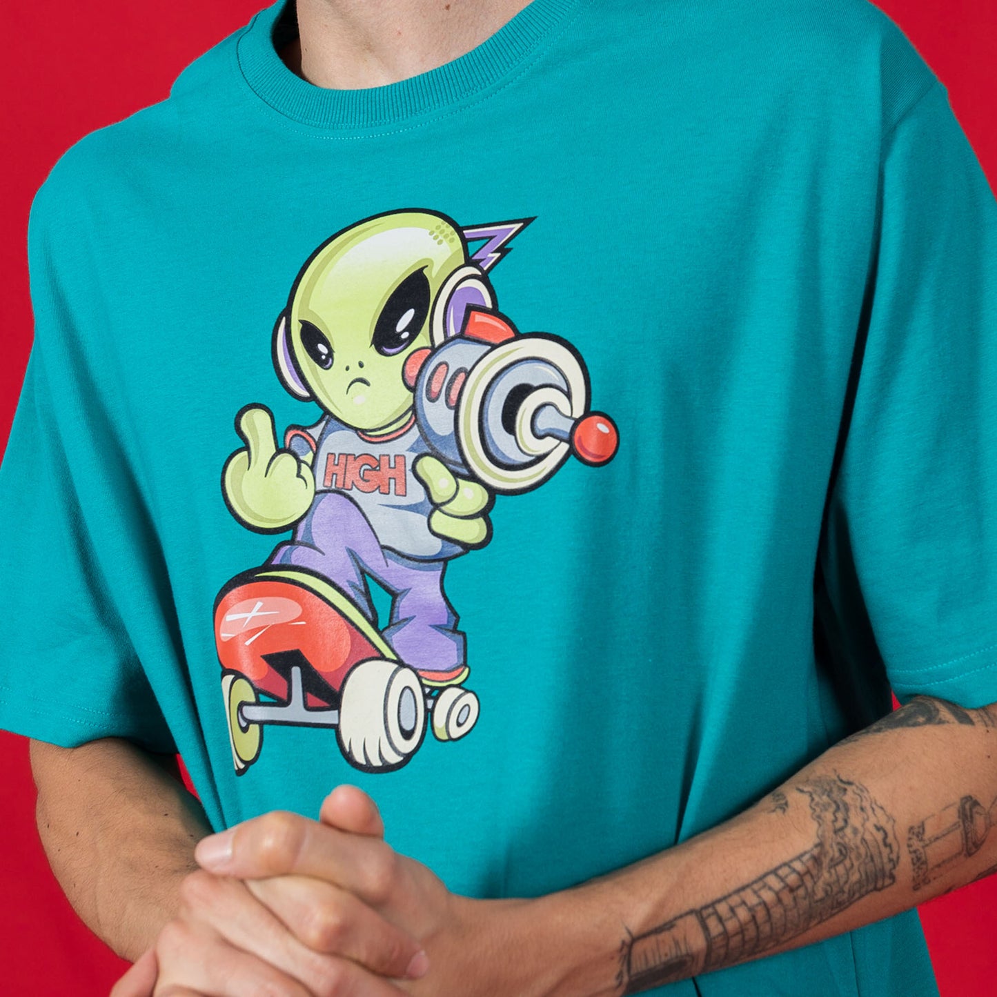 Tee Alien Sea Green
