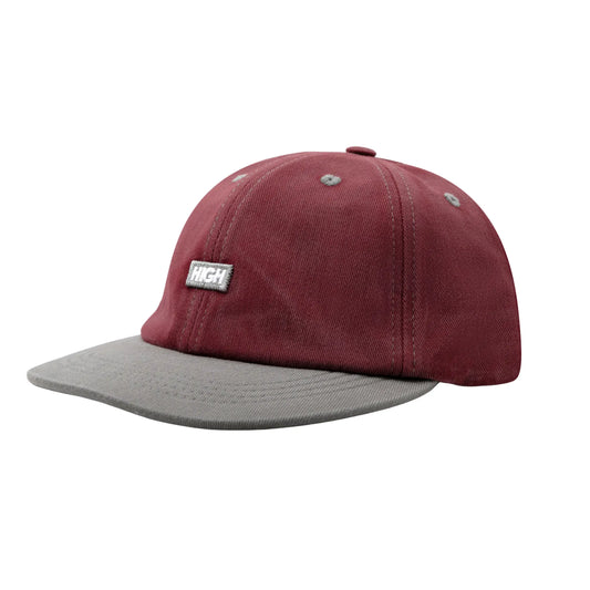 6 Panel Hat Minimal Patch Wine