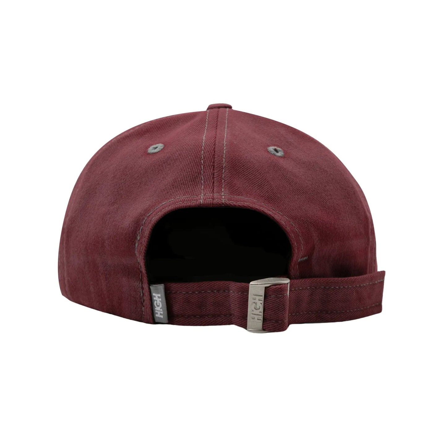 6 Panel Hat Minimal Patch Wine