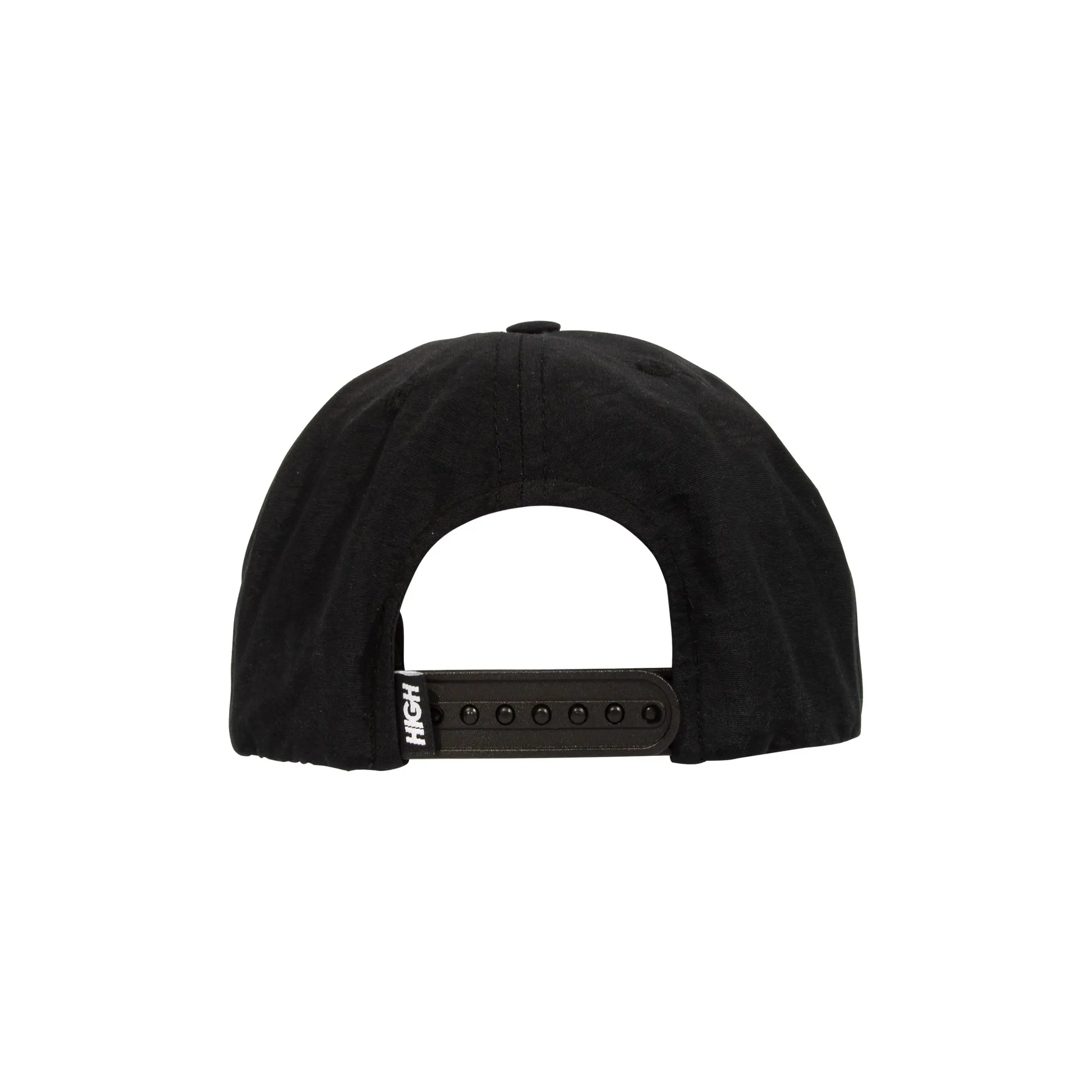 6 Panel Hat Script Black