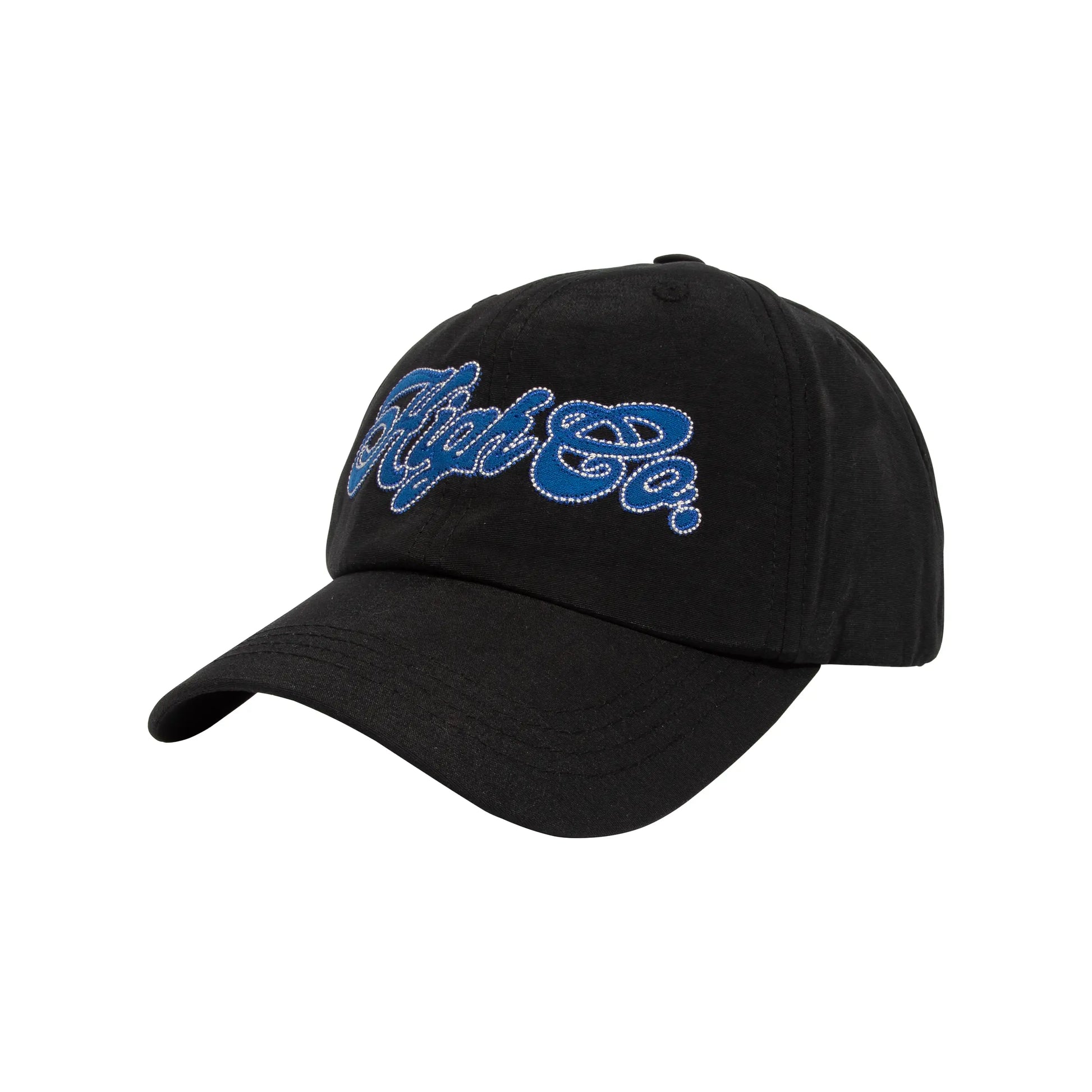 6 Panel Hat Script Black