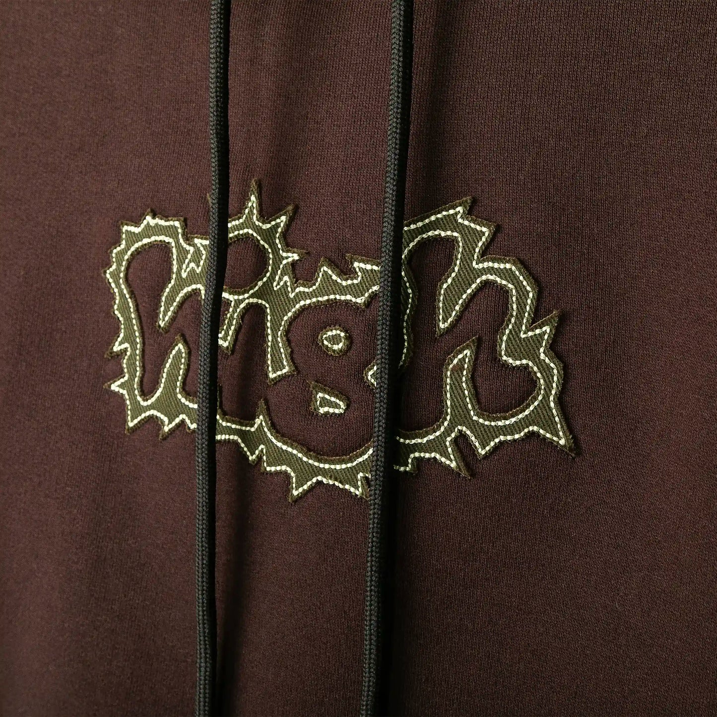 Apliqué Hoodie Brown