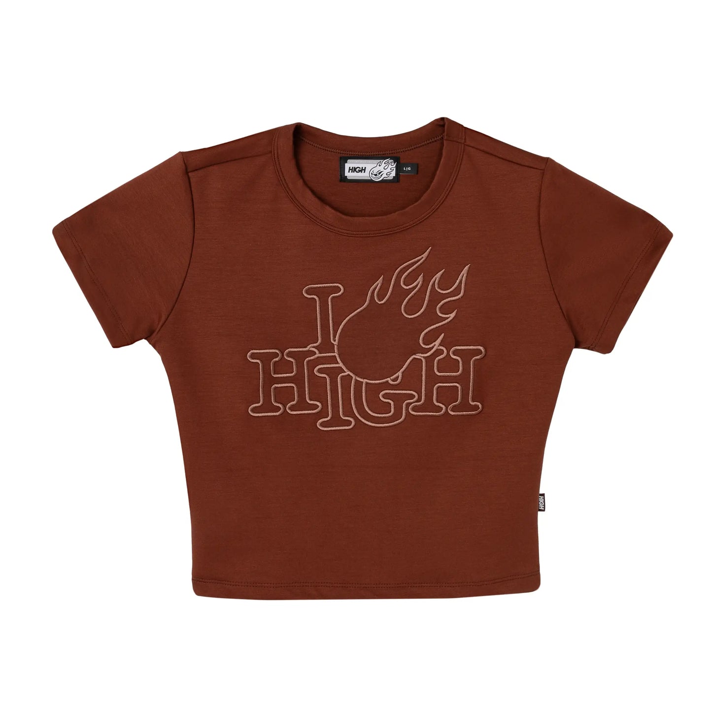 Baby Tee I Love High Brown