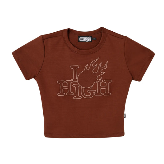 Baby Tee I Love High Brown
