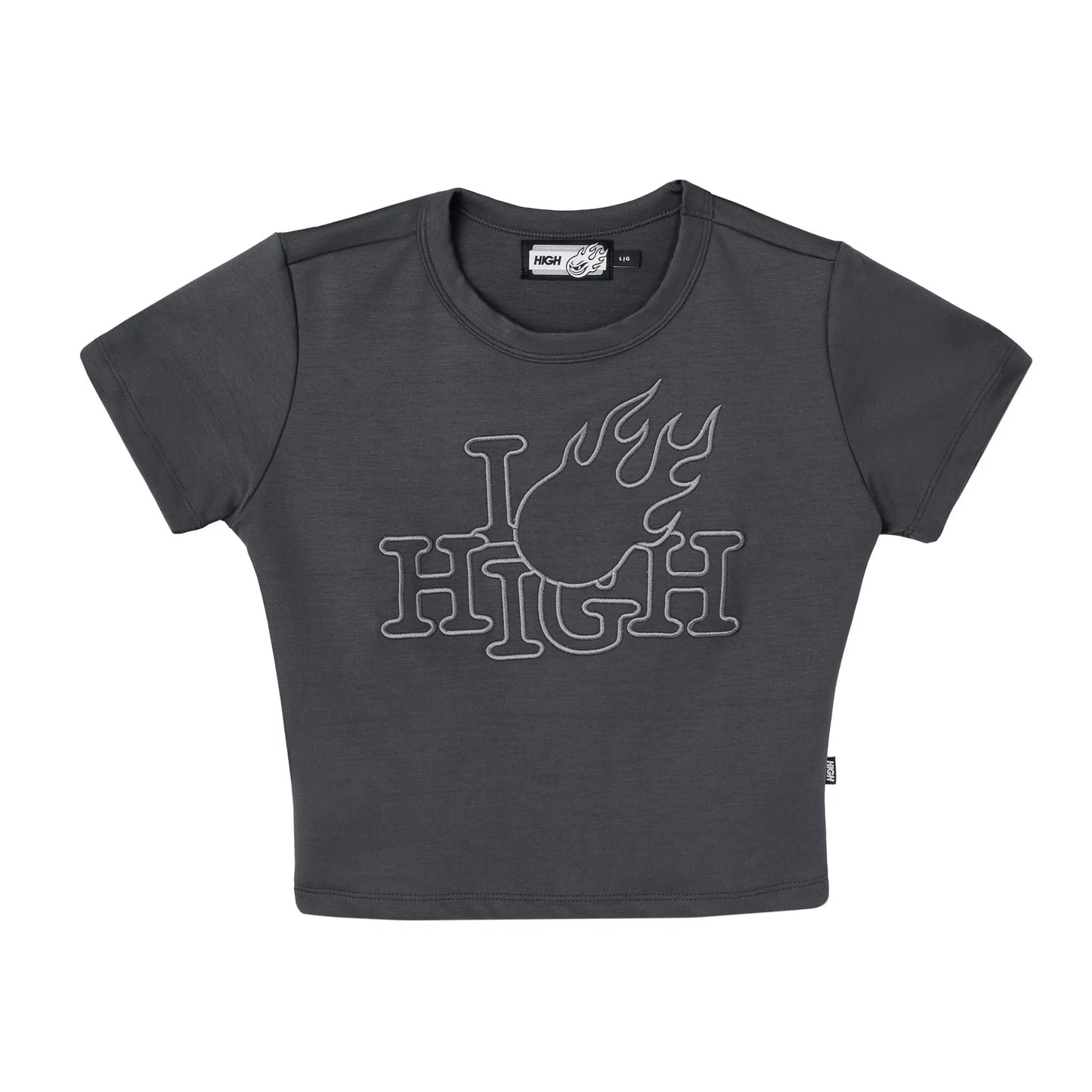 Baby Tee I Love High Grey
