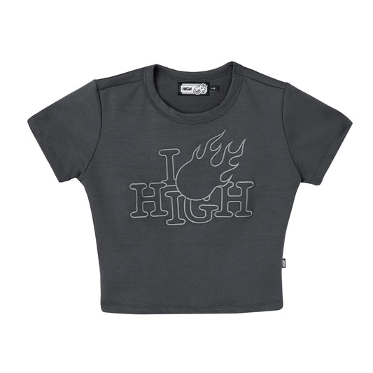 Baby Tee I Love High Grey