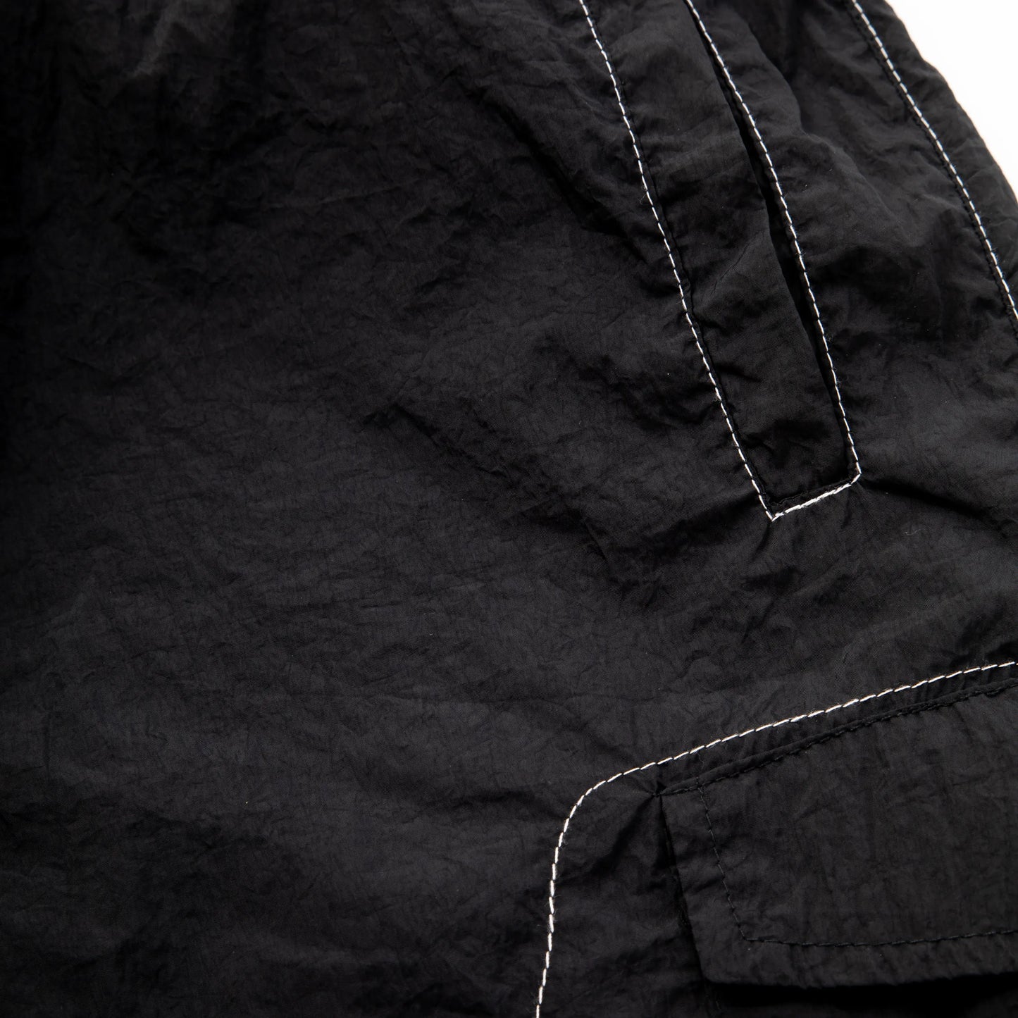 Backstitch Shorts Black