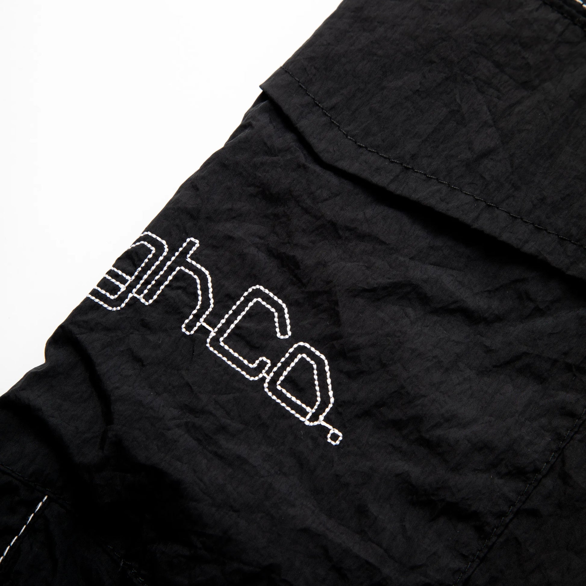 Backstitch Shorts Black