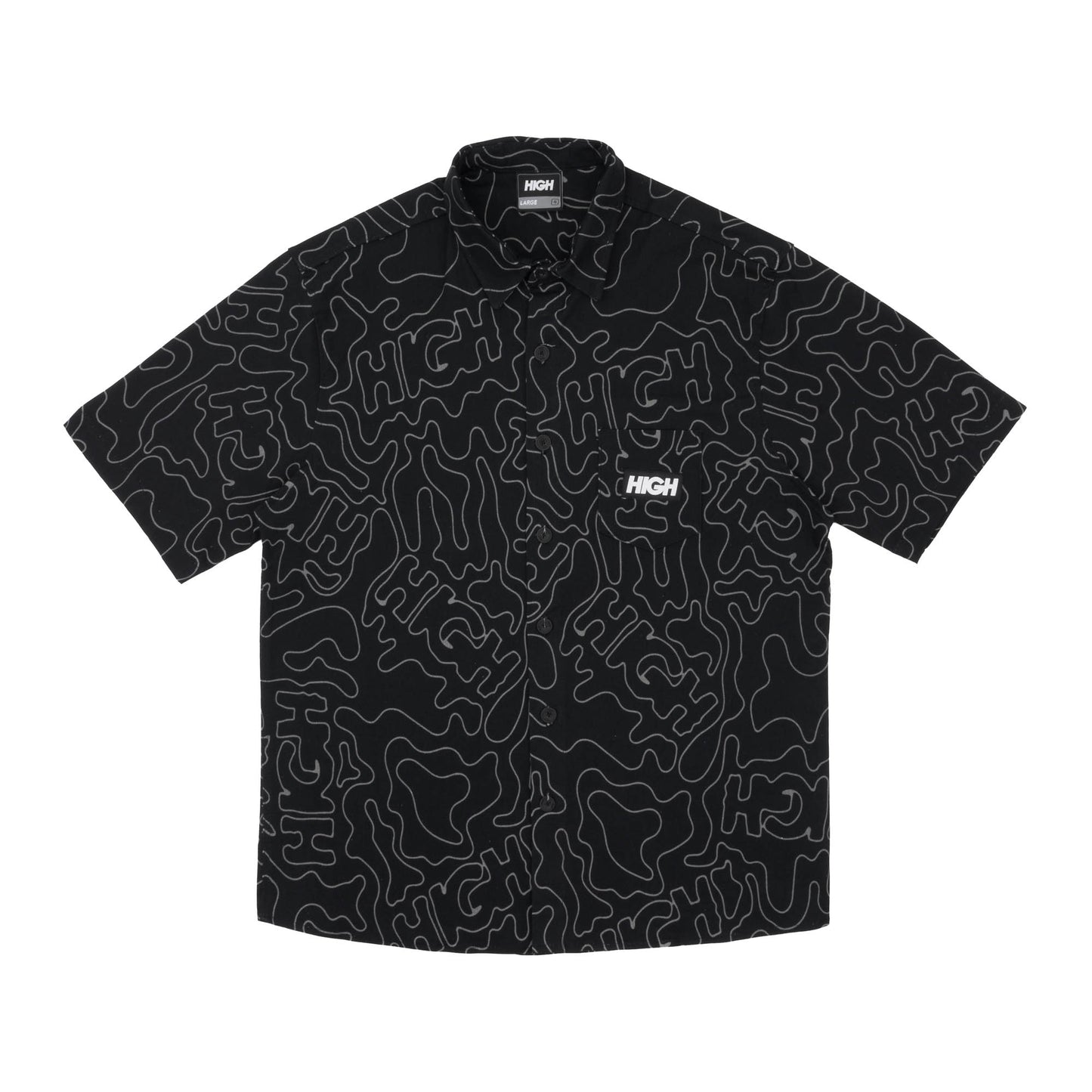 Button Shirt Mountains Black
