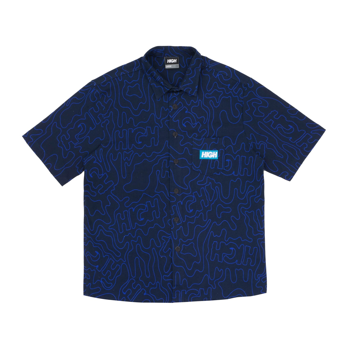 Button Shirt Mountains Navy
