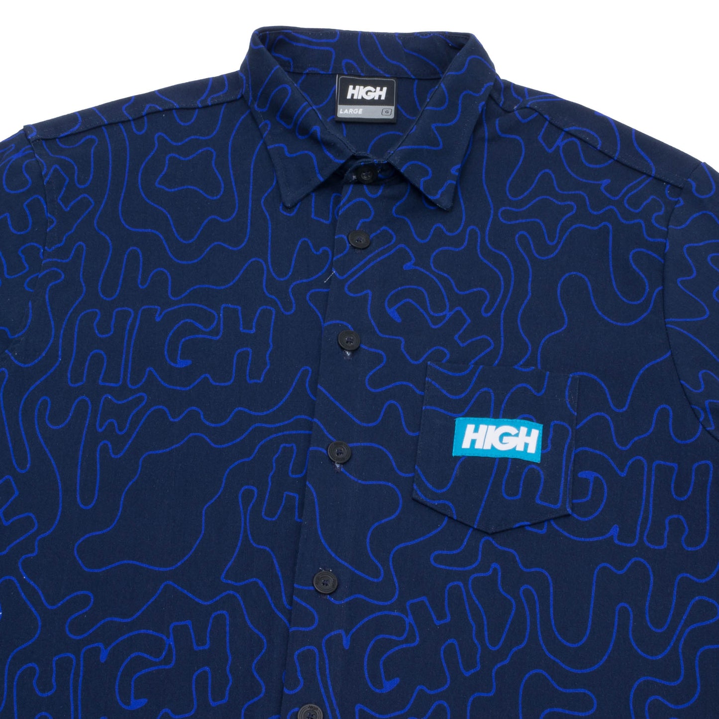Button Shirt Mountains Navy