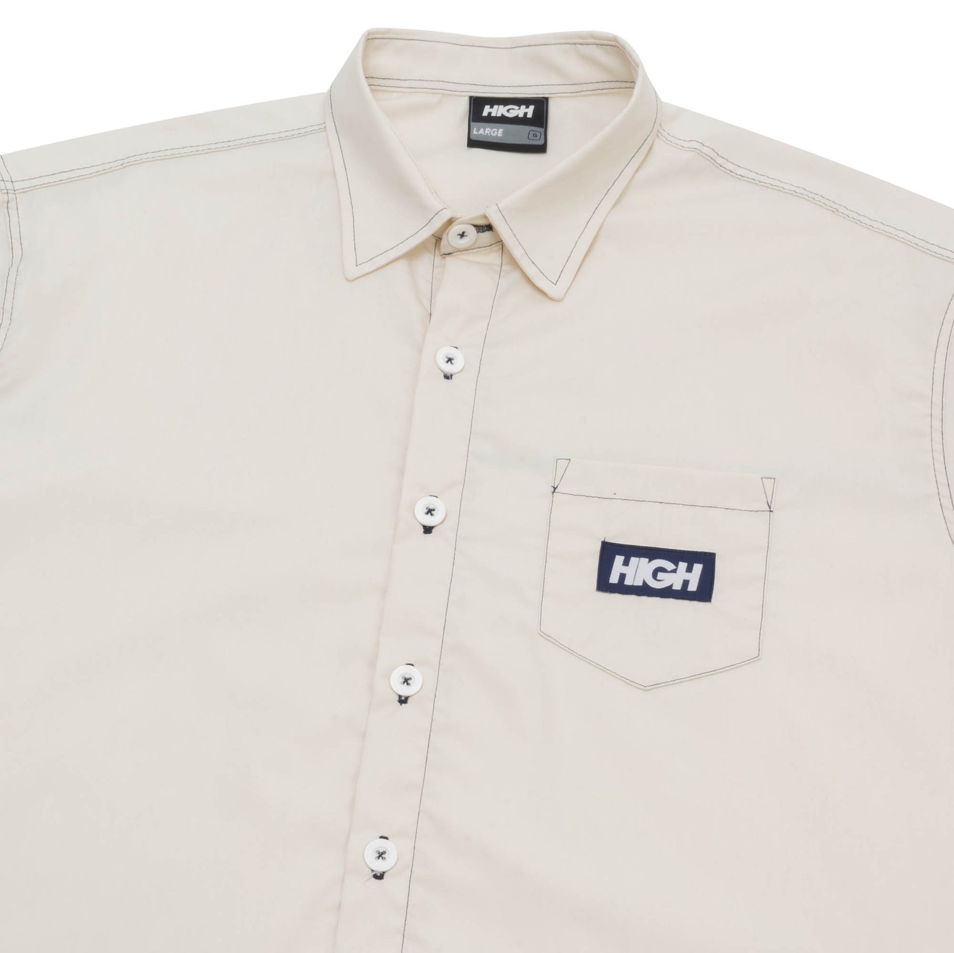 Colored Button Shirt Beige