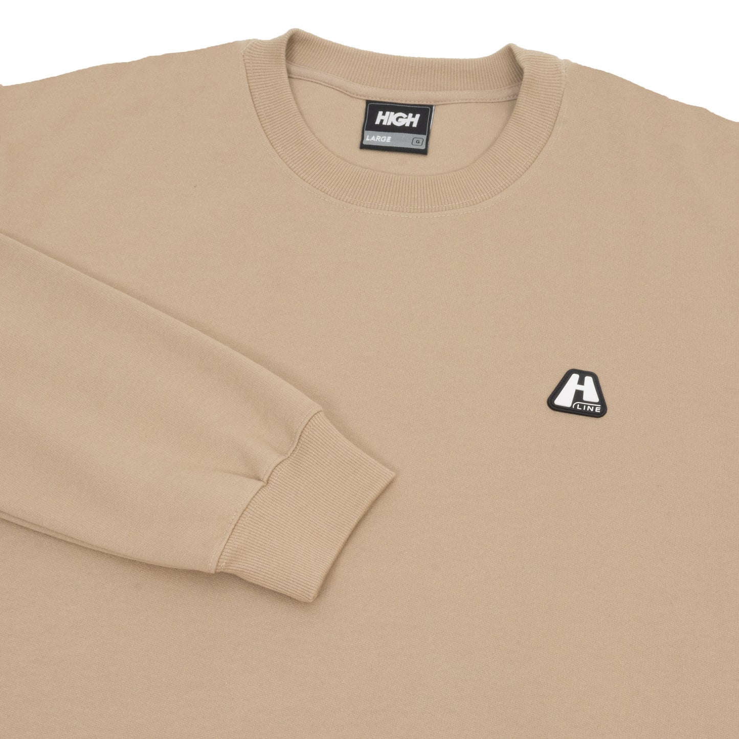 Crewneck Logo Line Beige