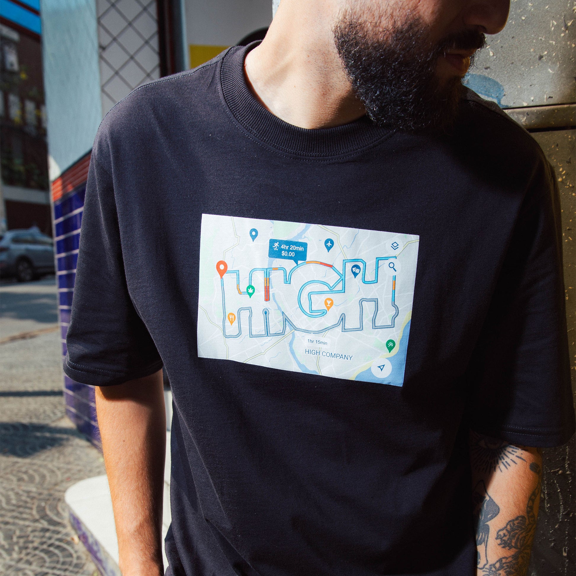 Tee Maps Black