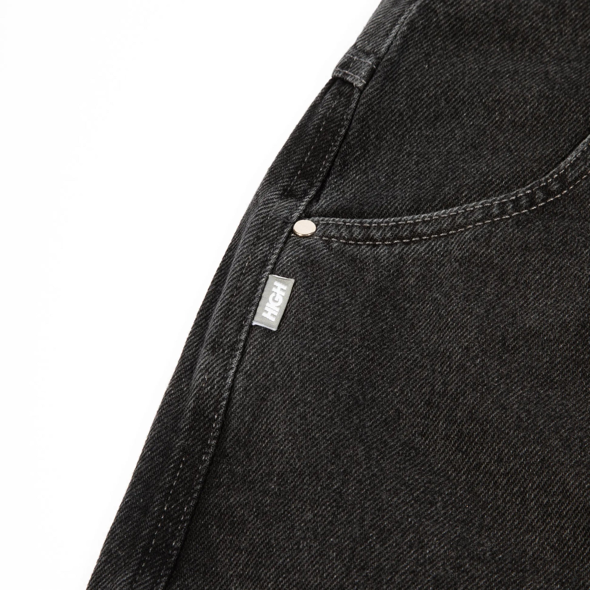 Denim Pants H-Line Washed Black