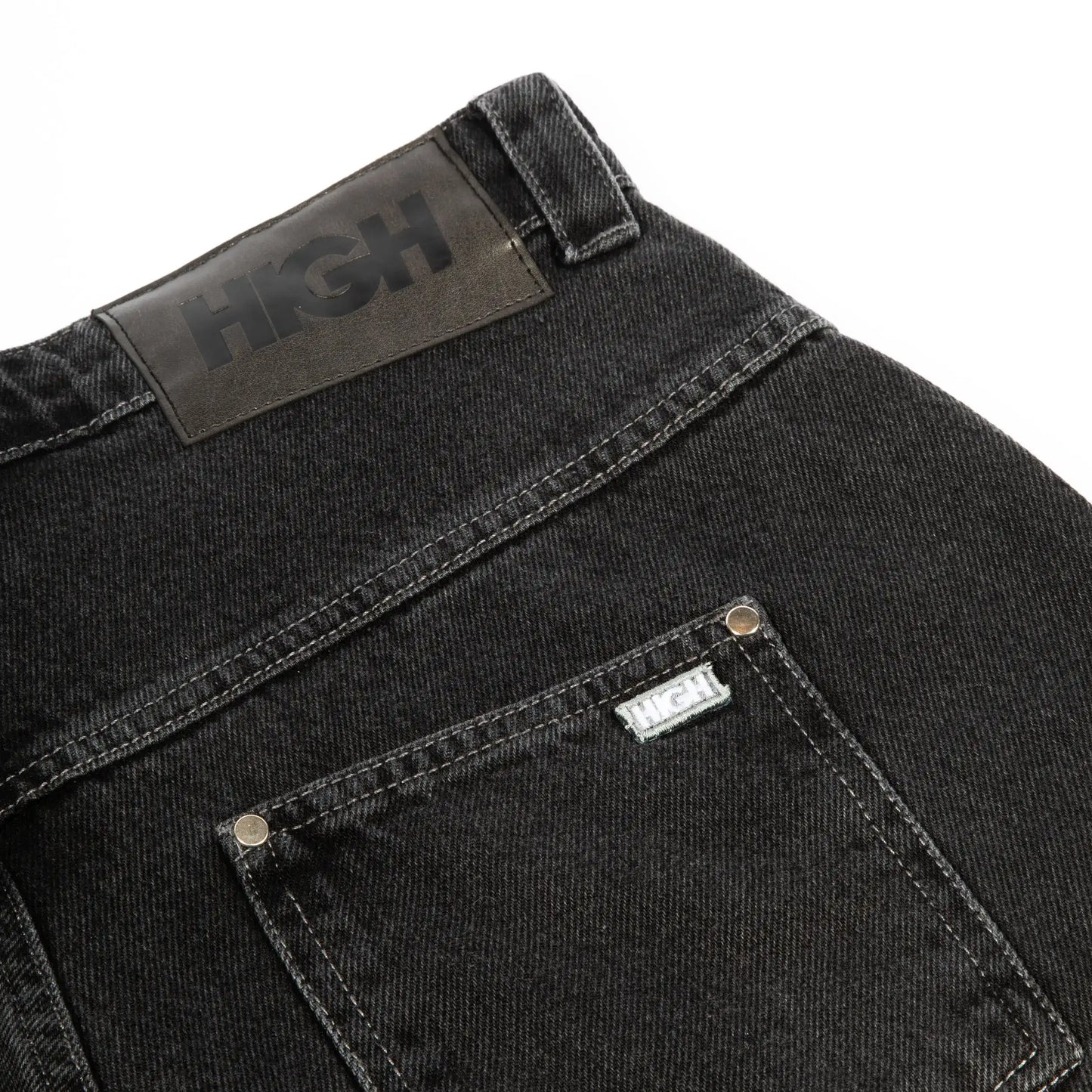 Denim Pants H-Line Washed Black