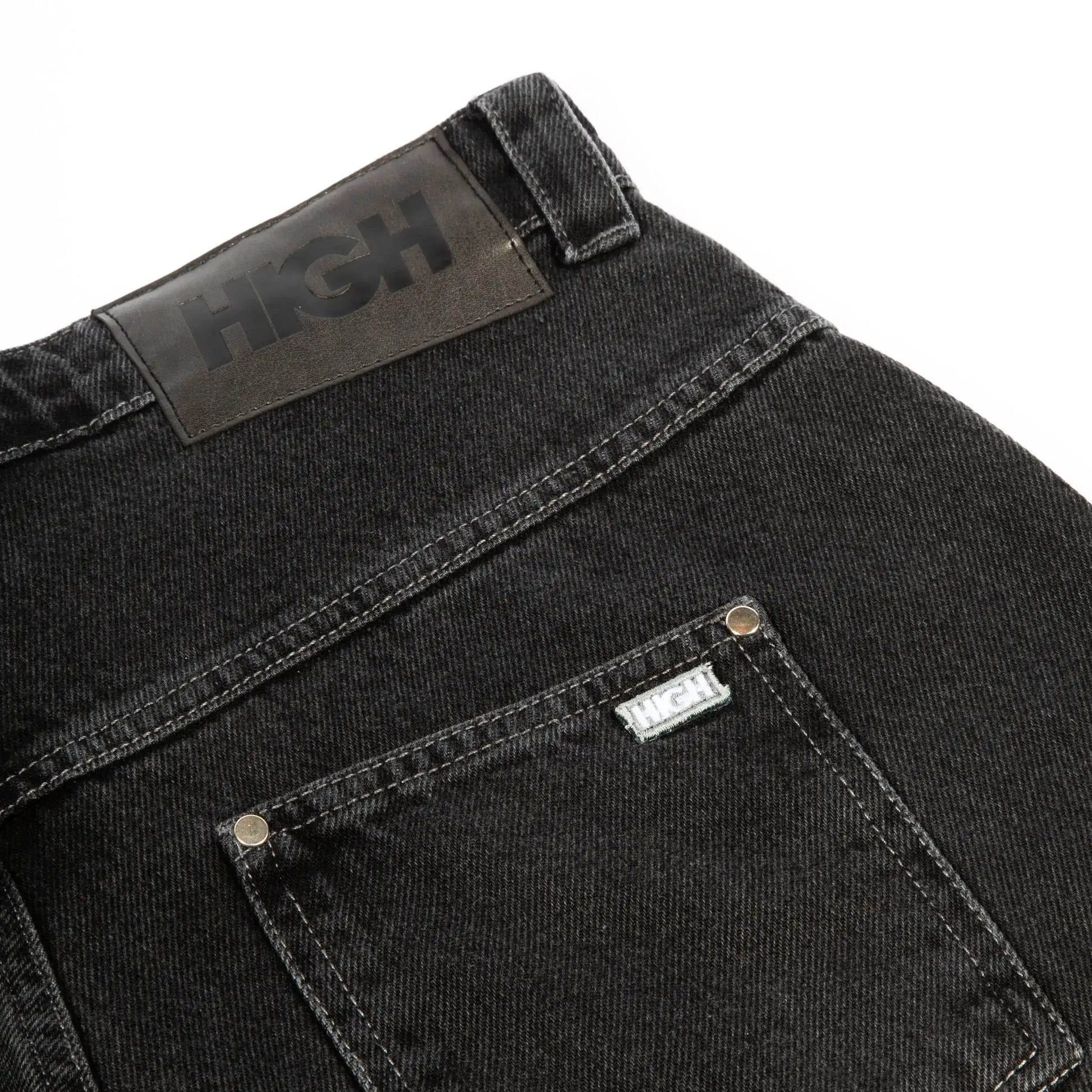 Denim Pants H-Line Washed Black