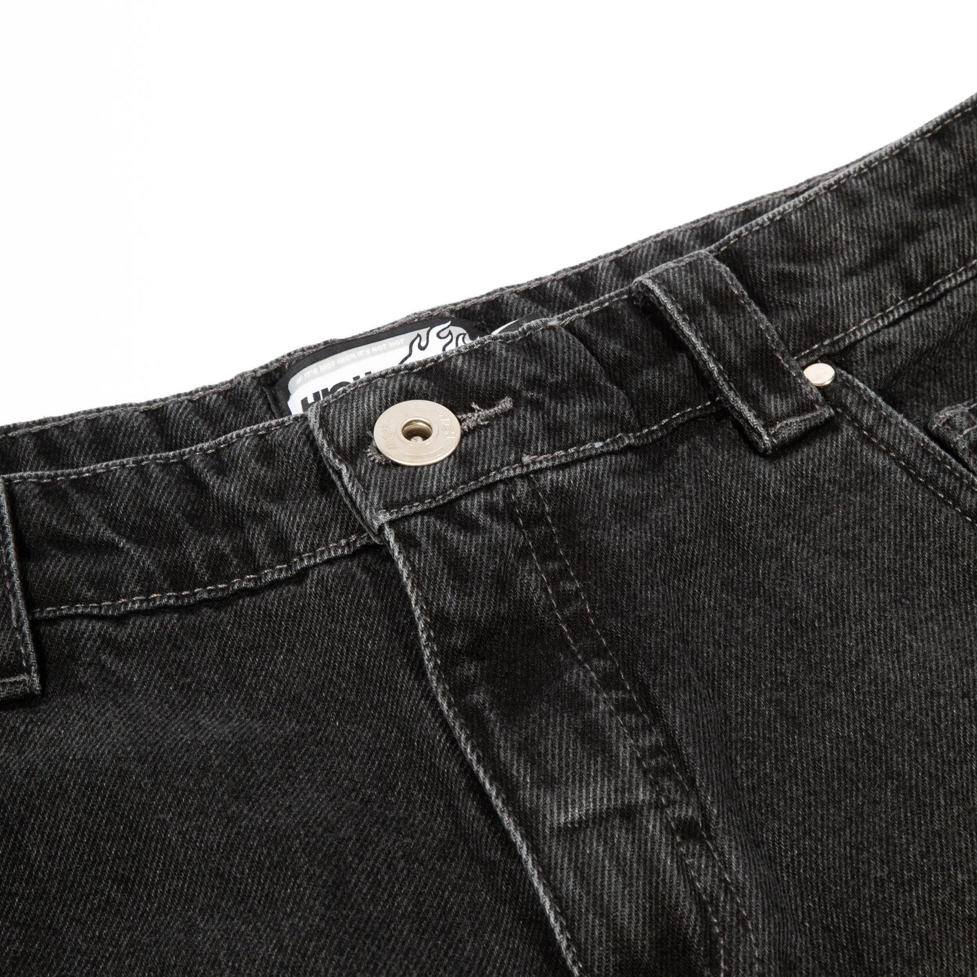 Denim Pants H-Line Washed Black