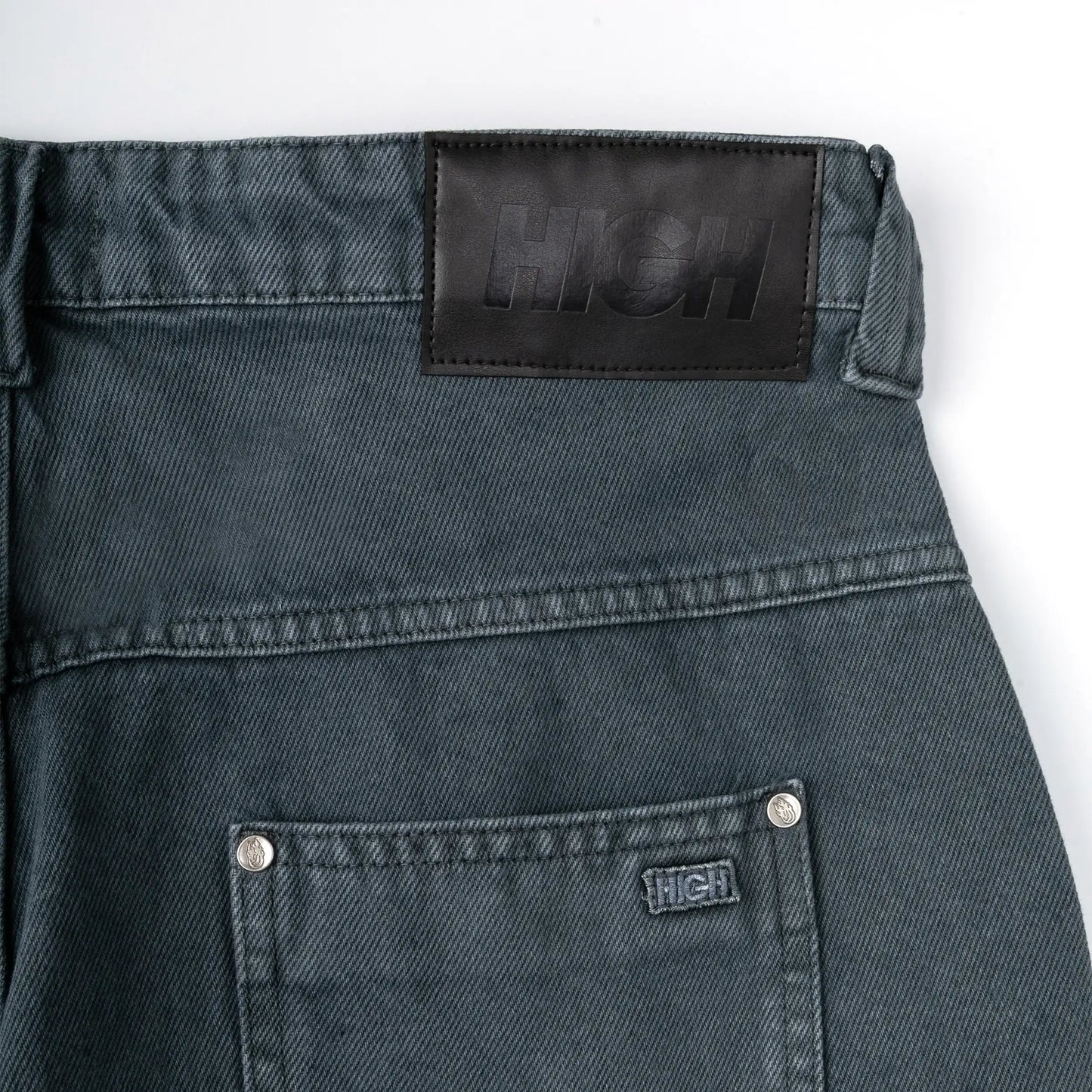 Denim Pants Minimal Patch Grey