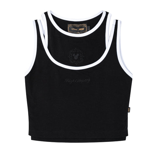 Double Take Mickey Top Black