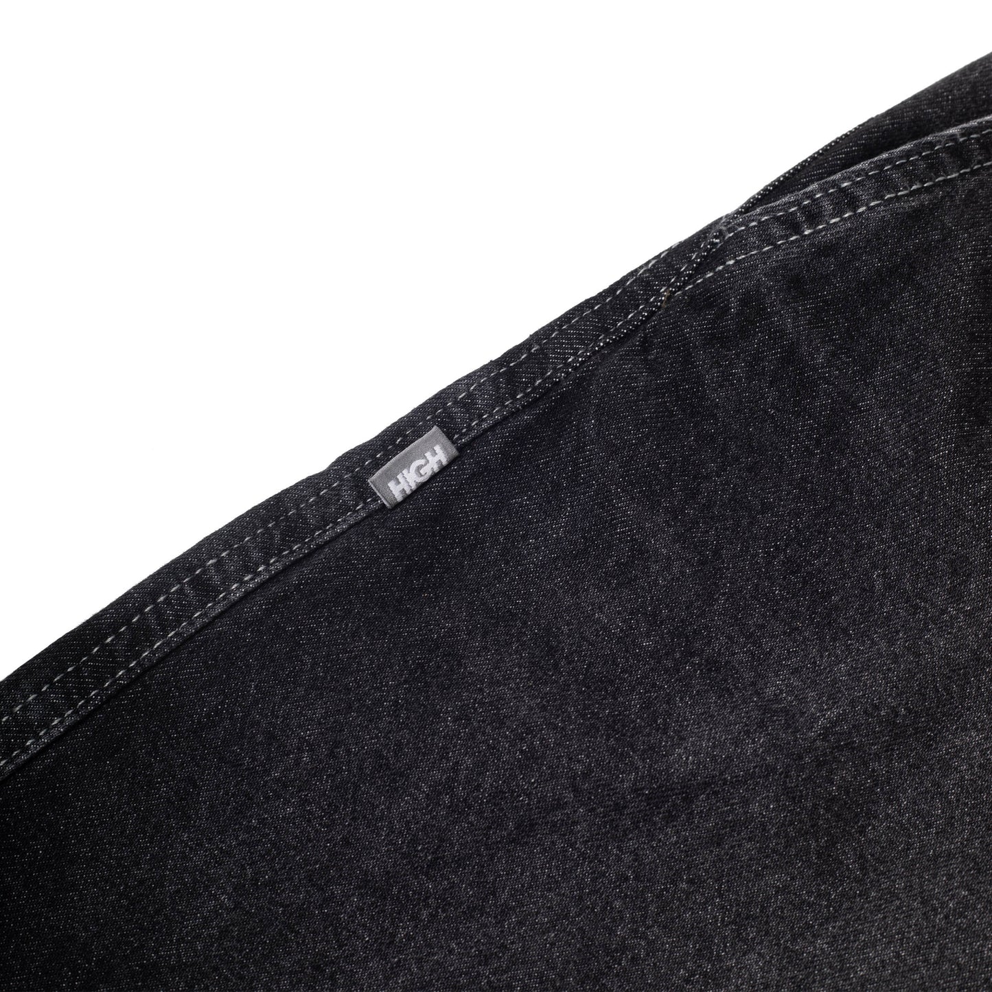 Faded Denim Shorts Black