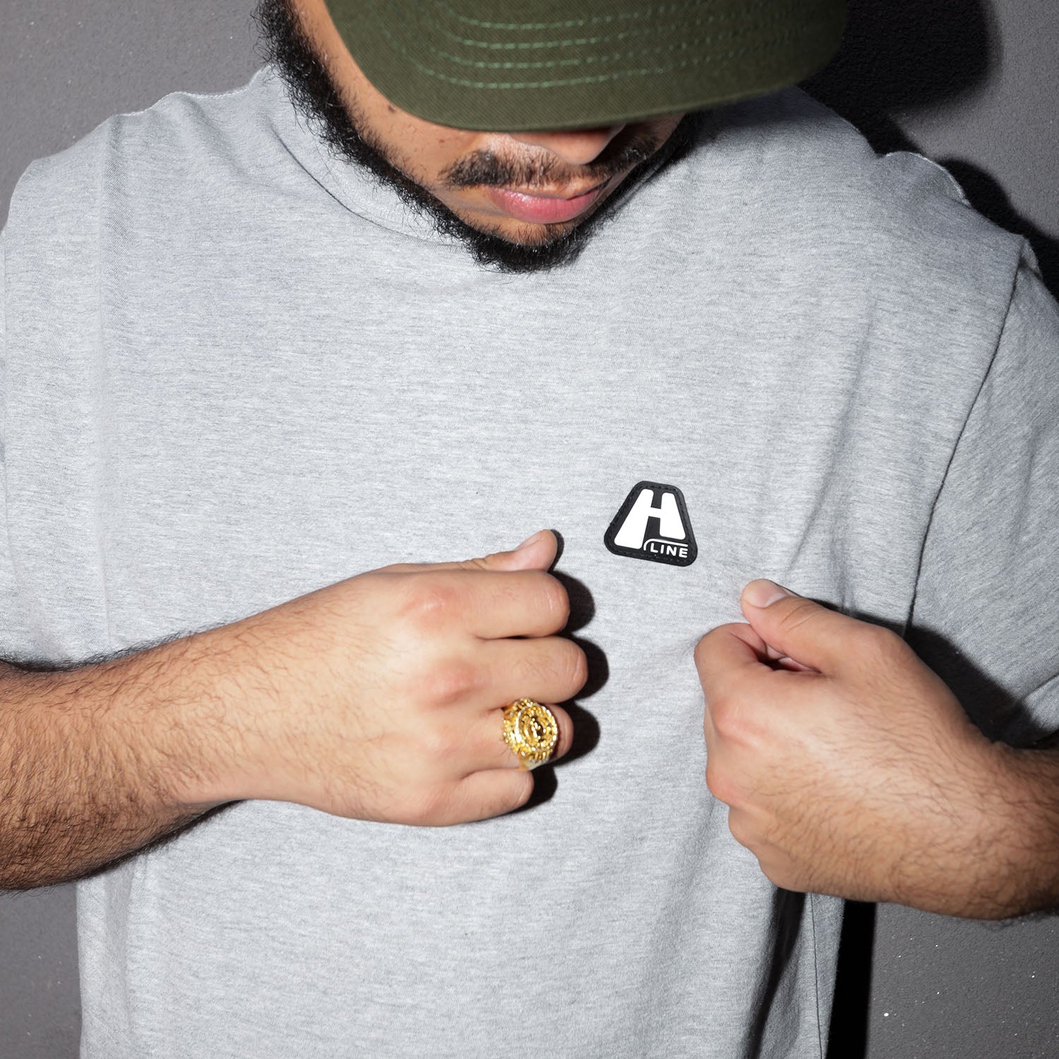 Tee Logo Line Heather Grey