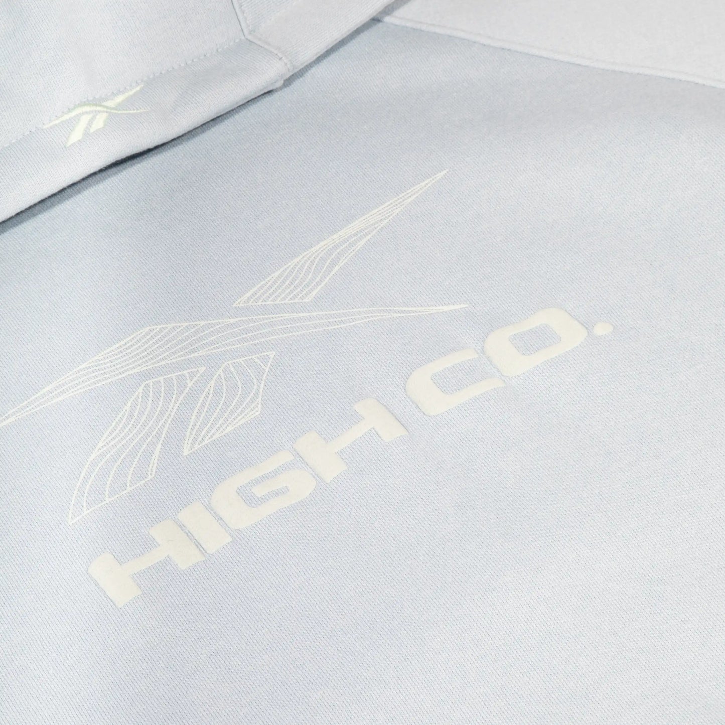 Hoodie Puff High X Reebok Baby Blue