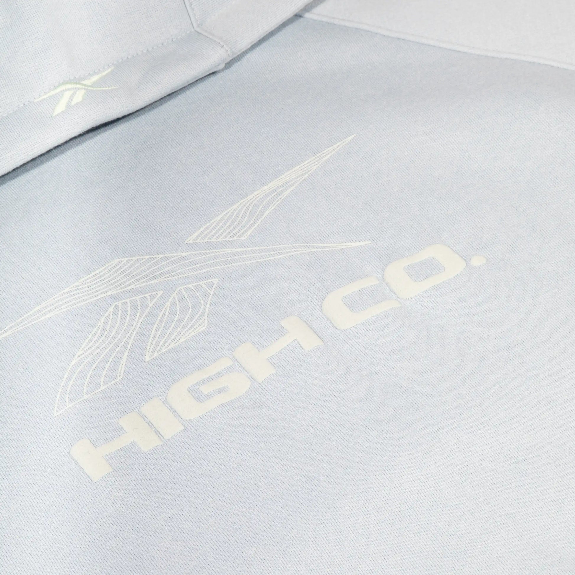 Hoodie Puff High X Reebok Baby Blue