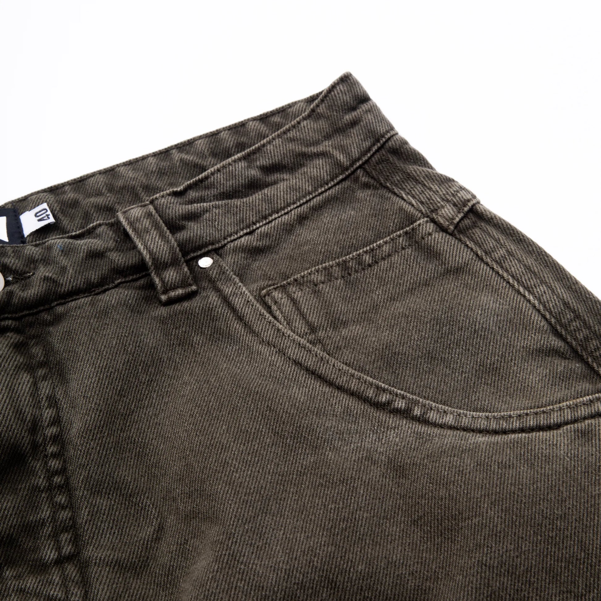 Jeans Pants Logo Line Desert Green