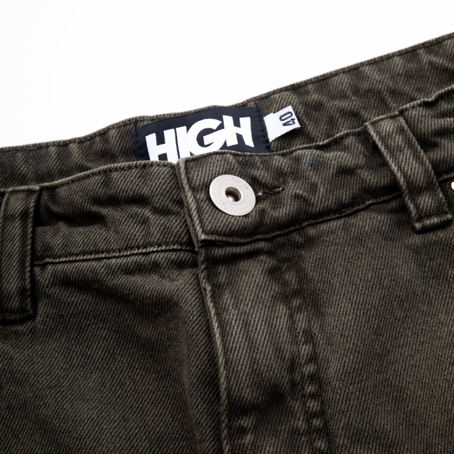 Jeans Pants Logo Line Desert Green