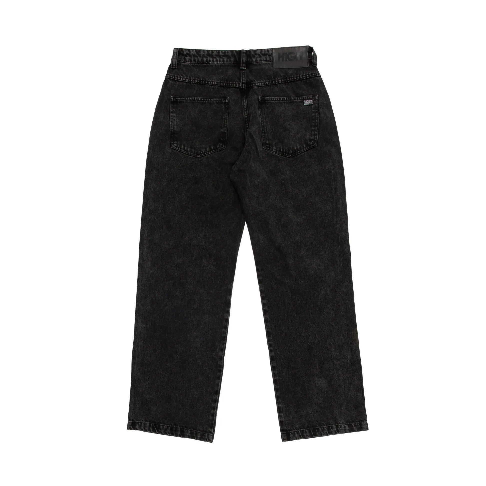 Jeans Pants Logo Line Washed Black