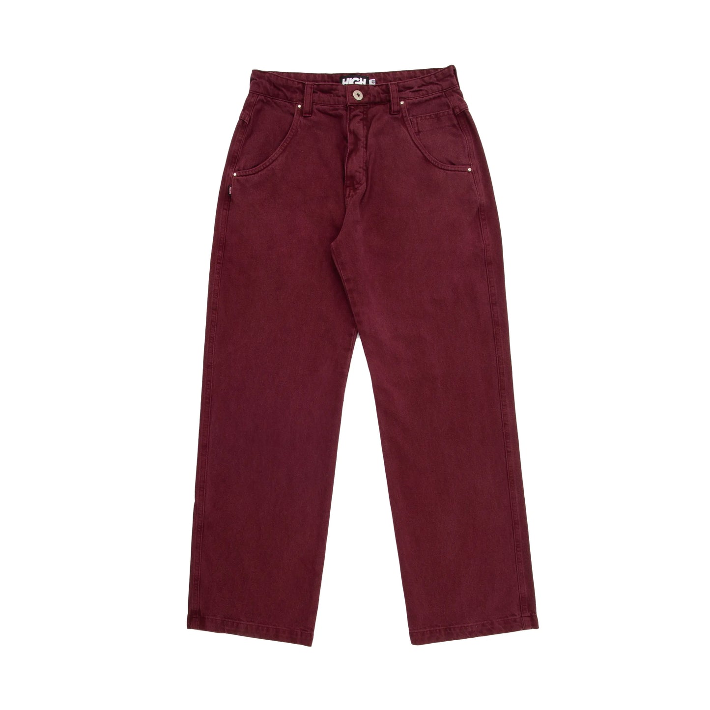 Jeans Pants Logo Line Wine