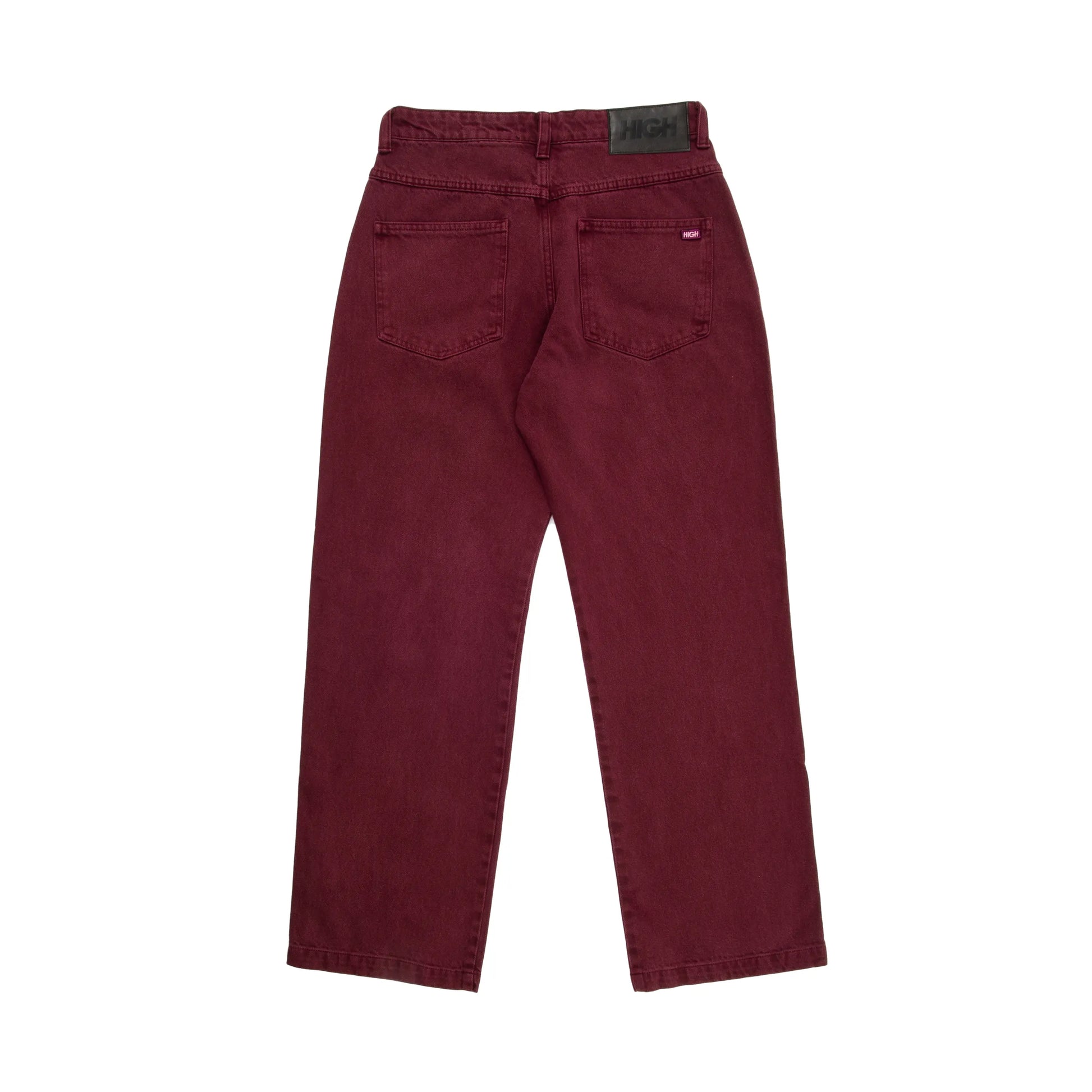Jeans Pants Logo Line Wine