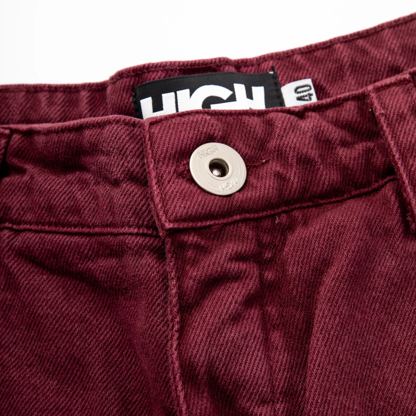 Jeans Pants Logo Line Wine