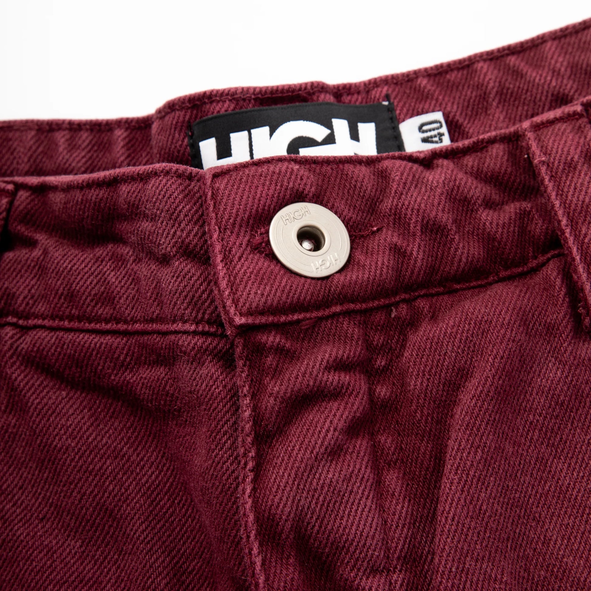 Jeans Pants Logo Line Wine