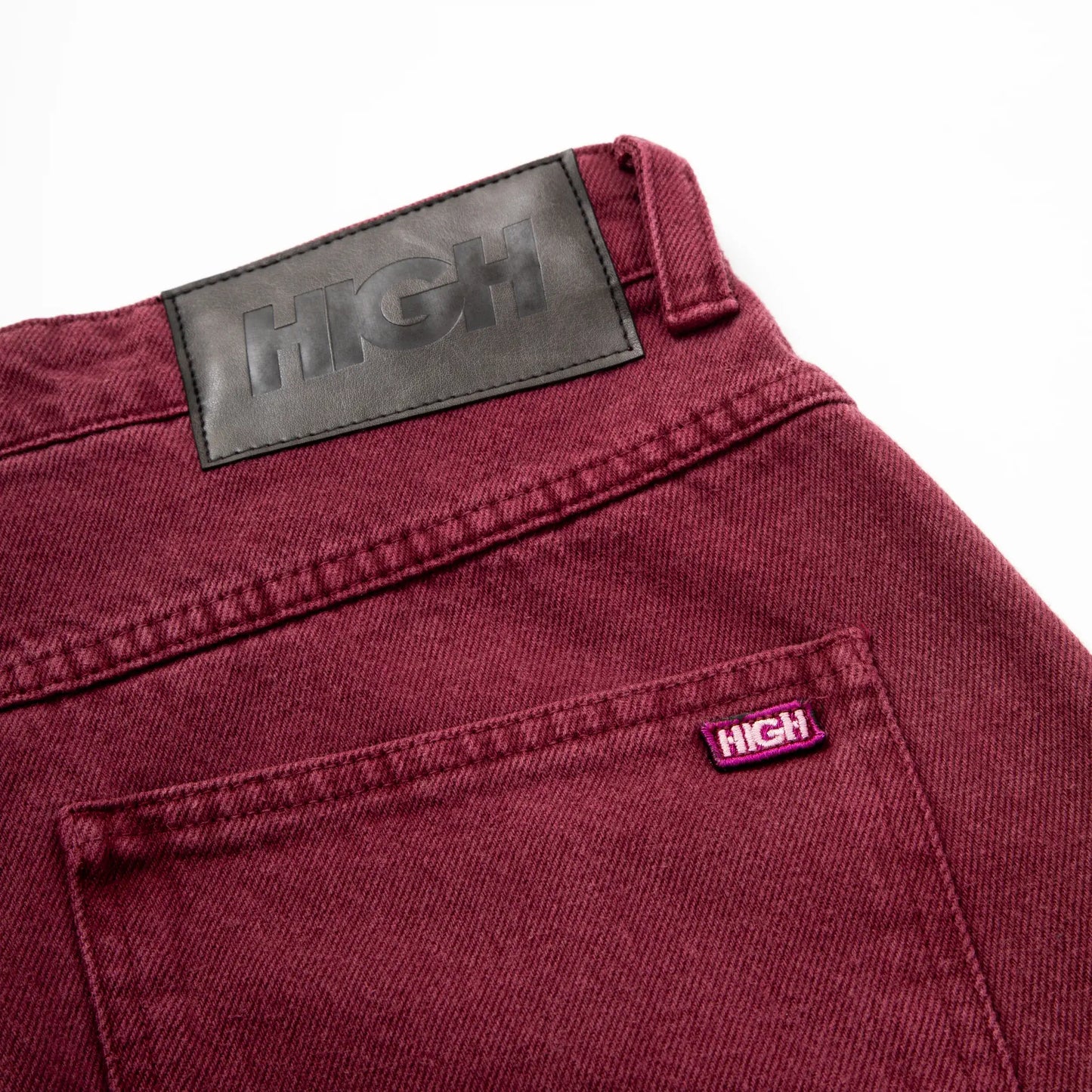 Jeans Pants Logo Line Wine