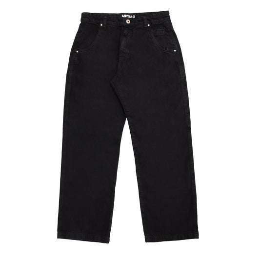 Jeans Pants Logo Line Black