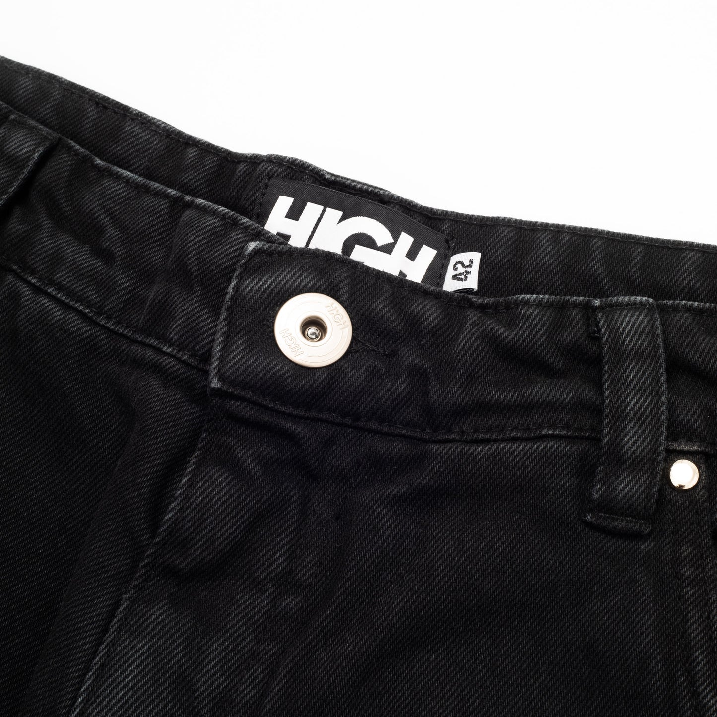 Jeans Pants Logo Line Black