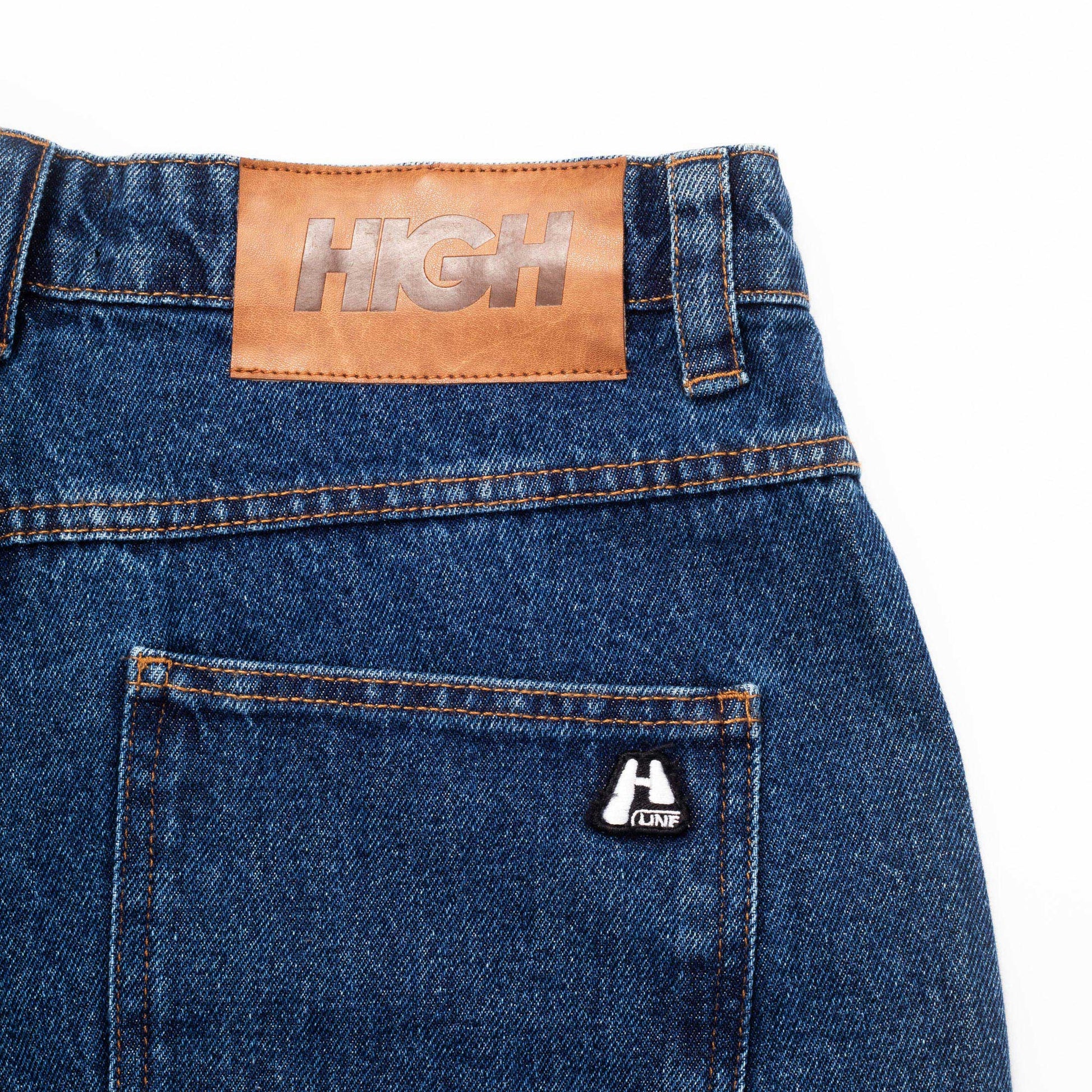 Jeans Pants Logo Line Blue