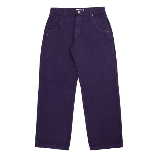 Jeans Pants Logo Line Purple