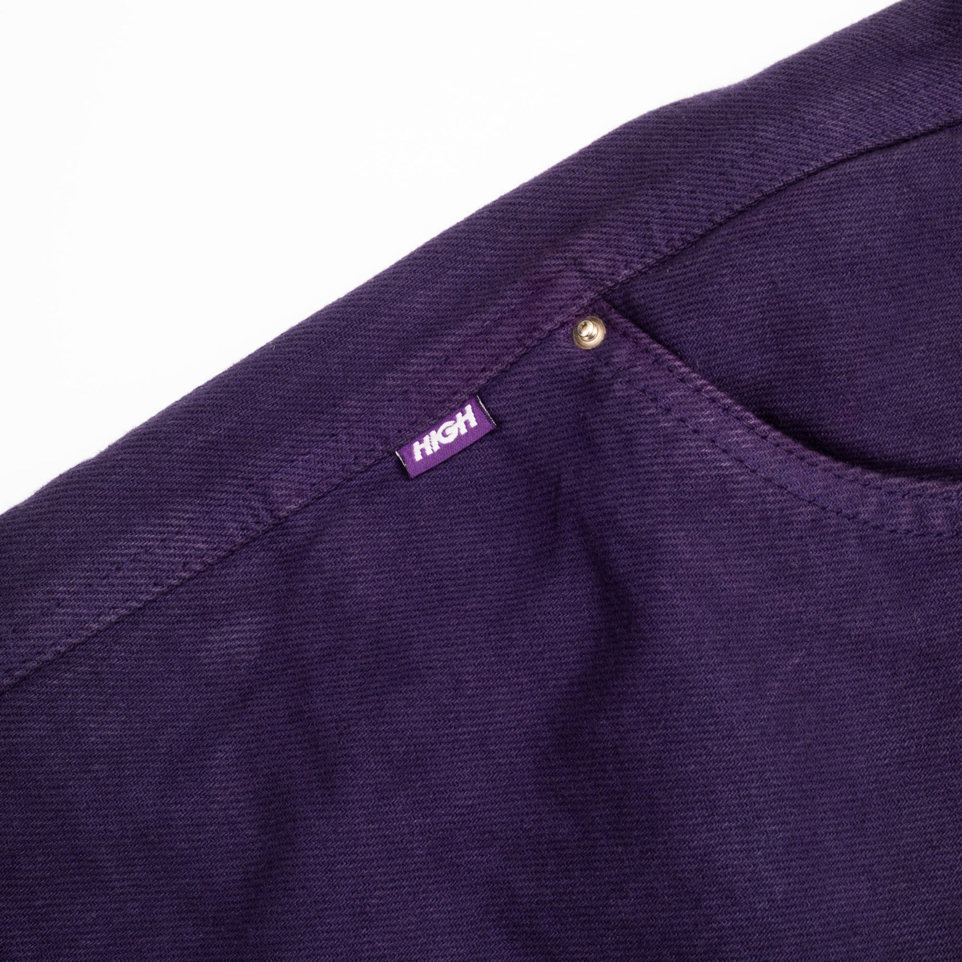 Jeans Pants Logo Line Purple