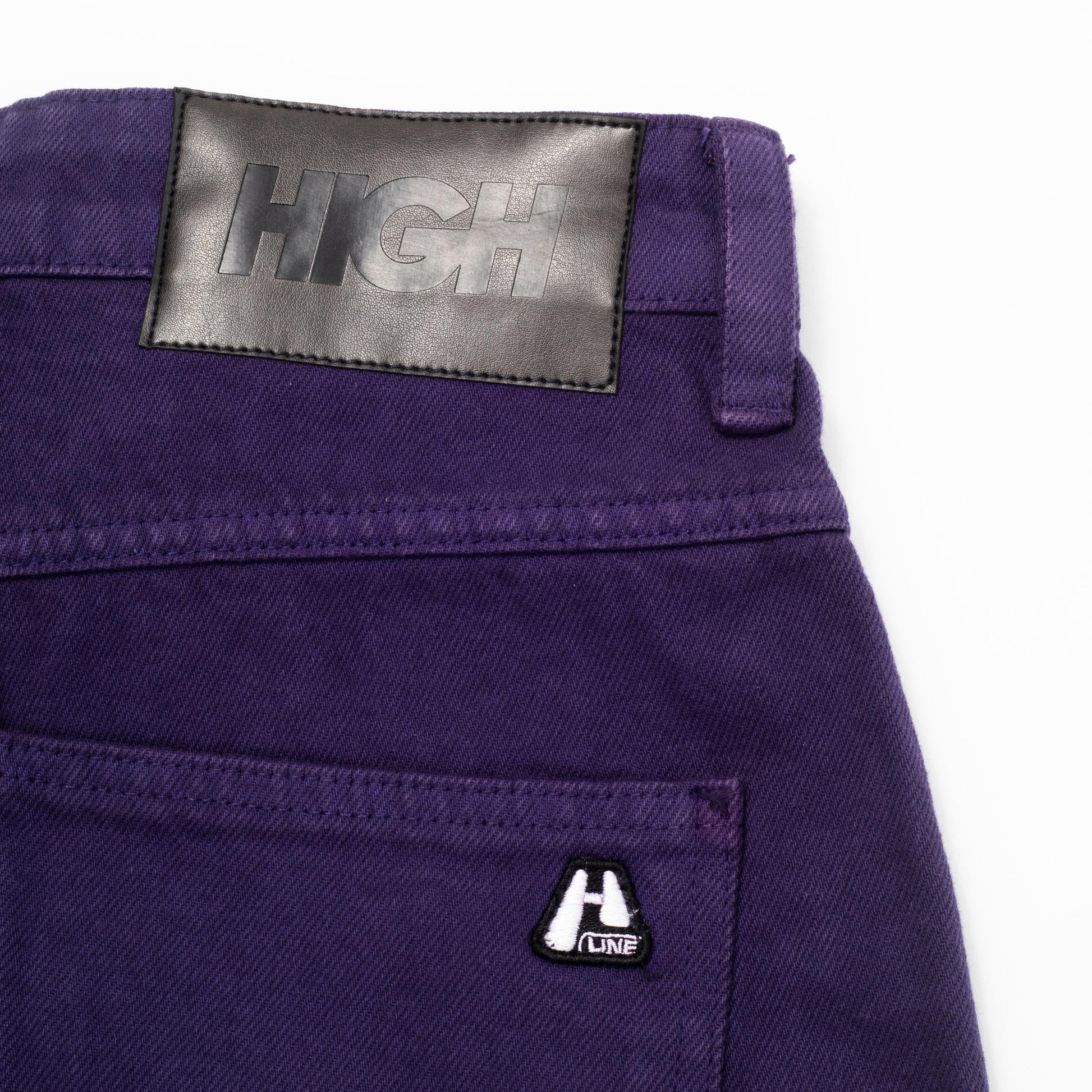 Jeans Pants Logo Line Purple