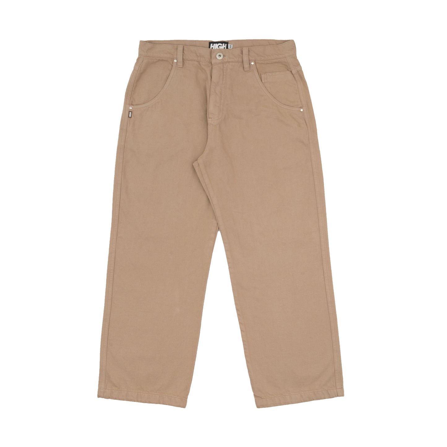 Jeans Pants Logo Line Beige