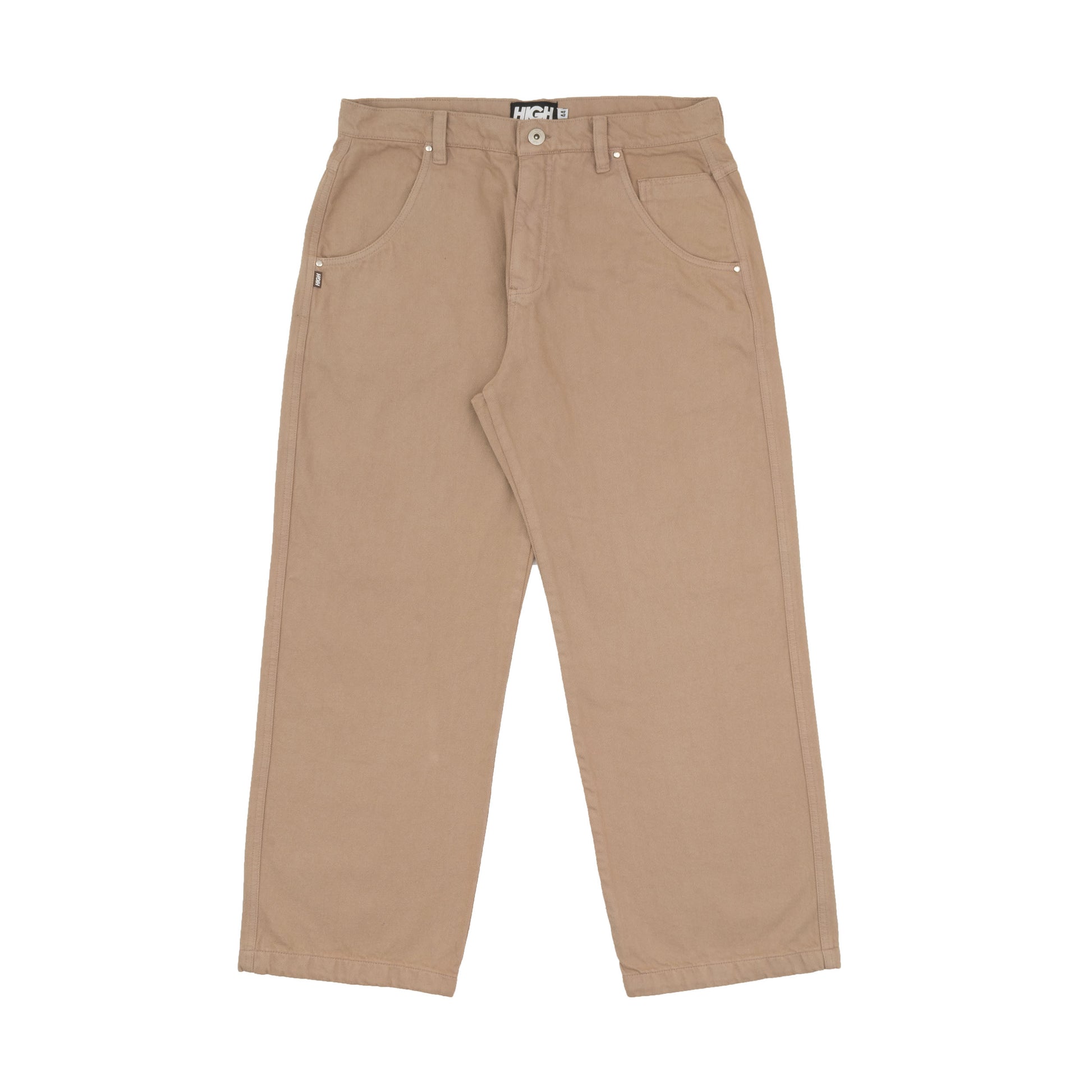 Jeans Pants Logo Line Beige